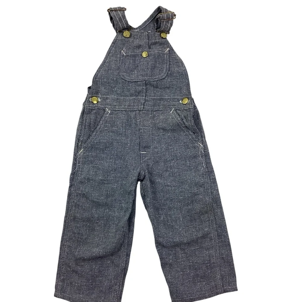 Vintage KEY lightweight denim overalls 12 to 18 months